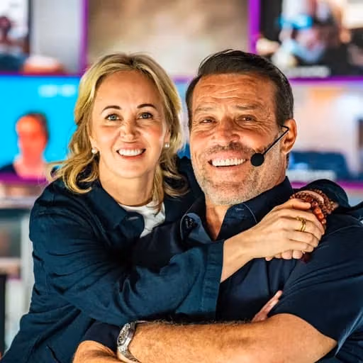 Tony mit Ehefrau Sage Robbins